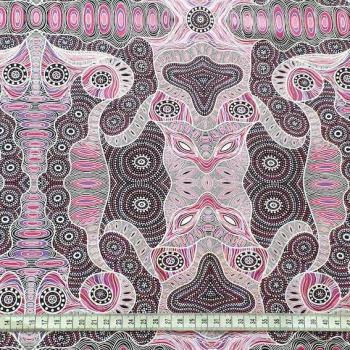 Preview: PINK REGENERATION Aborigines Stoff aus Australien